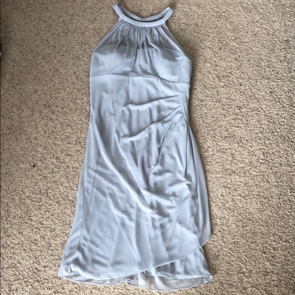 David’s Bridal Bridesmaids Dress Size 8 Light Grey